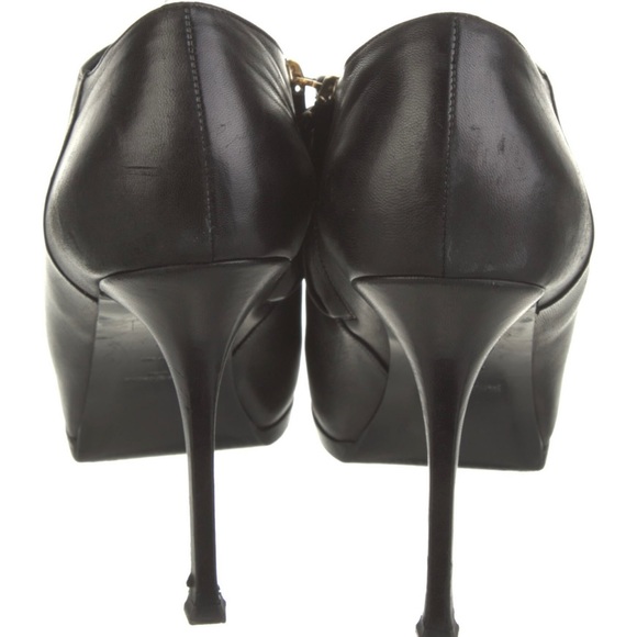 Yves Saint Laurent Rive Gauche Leather Ankle Boots - Picture 4 of 5